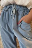 Made in Italy Baby Cord Classic Slim Jogger Light Denim